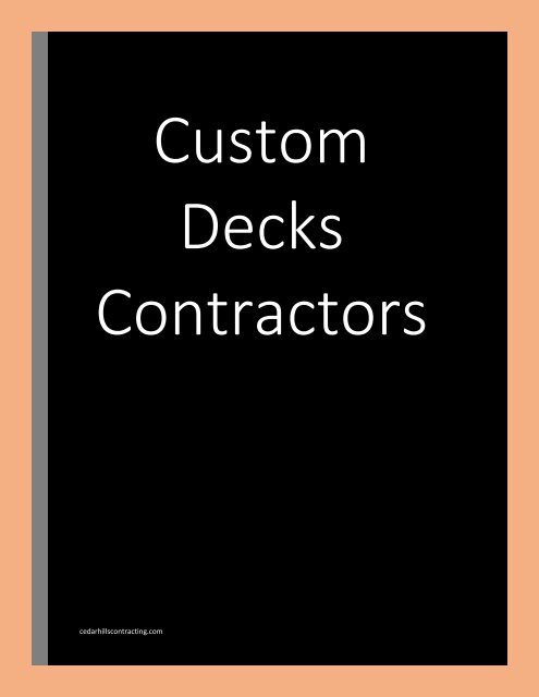 custom decks Mississuaga