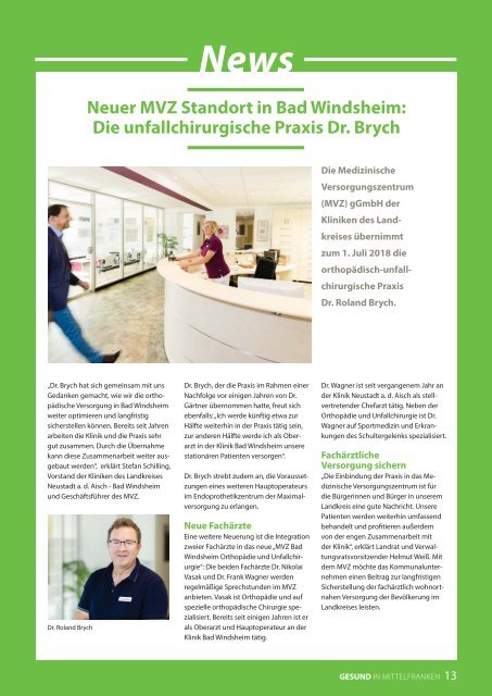 Gesund in Mittelfranken - Patientenzeitschrift #6