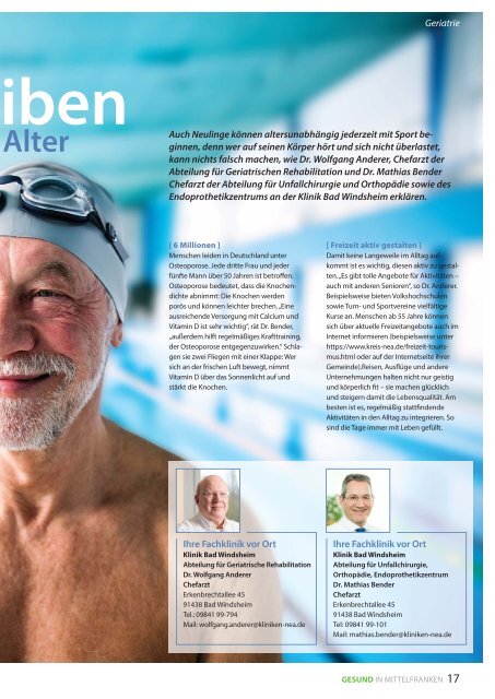 Gesund in Mittelfranken - Patientenzeitschrift #6