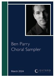 Ben Parry choral sampler