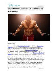 Testosterone Enanthate VS Testosterone Propionate