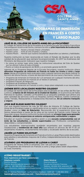 CSA Encartes bleu 2019-2020