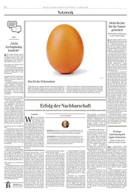 Berliner Zeitung 15.01.2019