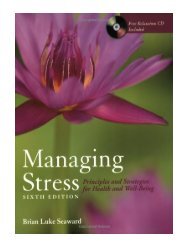 Managing Stress Principles and Strategies for Health and Wel