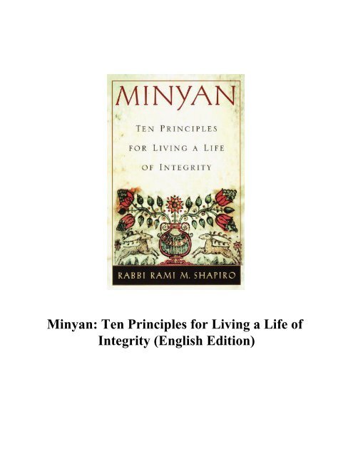 Minyan Ten Principles for Living a Life of Integrity (Englis