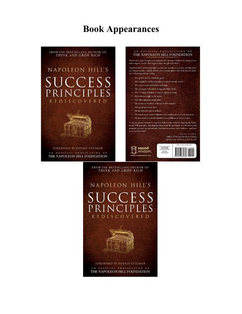 Napoleon Hill&#039;s Success Principles Rediscovered