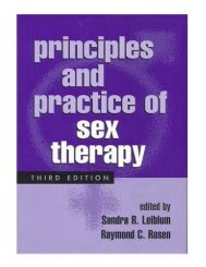 Principles and Practice of Sex Therapy Fourth Edition