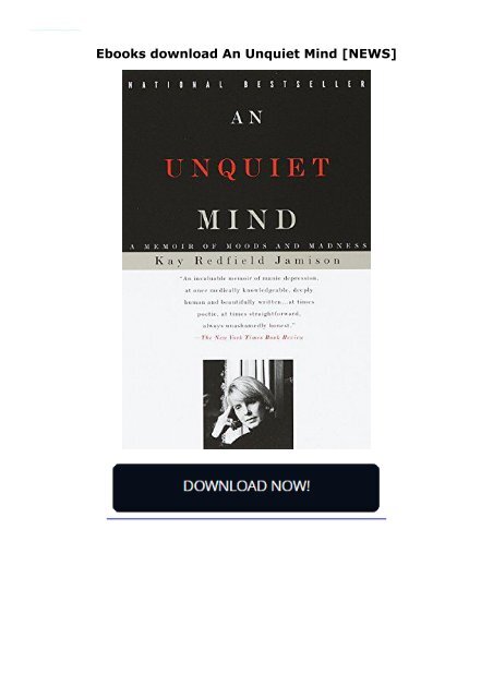 Ebooks download An Unquiet Mind  [NEWS]