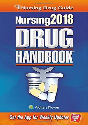 Ebooks download Nursing2018 Drug Handbook (Nursing Drug Handbook)  [DOWNLOAD] 