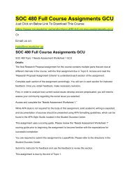 SOC 480 Full Course Assignments GCU