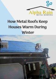 How Metal Roofs Keep Houses Warm During Winter