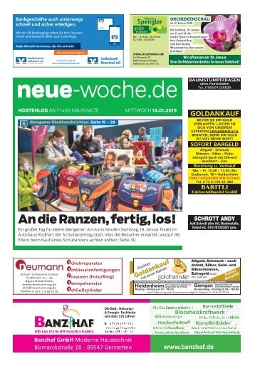 16.01.2019 NEUE WOCHE