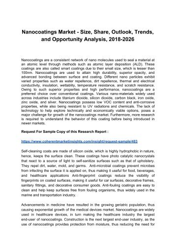 Nanocoatings Market