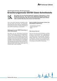 Erweiterungsmodul DATEV Datei-Schnittstelle - Hamburger Software