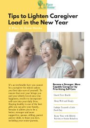Tips to Lighten Caregiver Load in the New Year | Senior Assisted Living