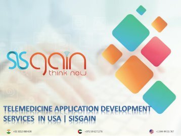 Top Telemedicine Software Development in USA | SISGAIN