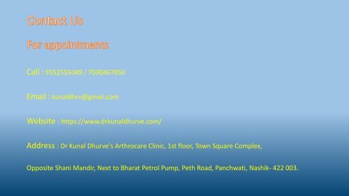 Orthopaedic Surgeon In Nashik