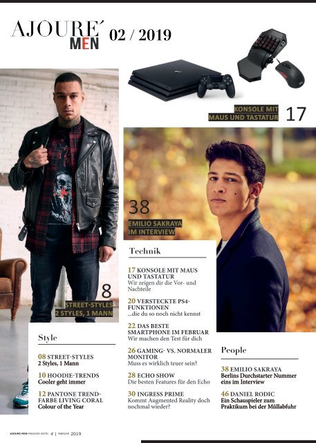 AJOURE´ Men Magazin Februar 2019 