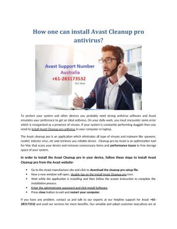 How one can install Avast Cleanup pro antivirus