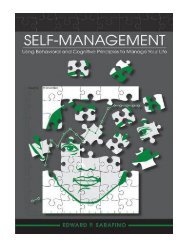 Selfâ€“Management Using Behavioral and Cognitive Principles 