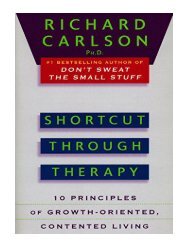 Shortcut through Therapy Ten Principles of Growth-Oriented, 