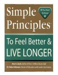 Simple Principles to Feel Better & Live Longer