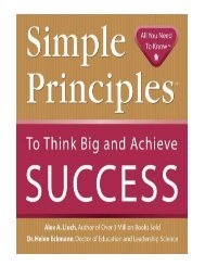 Simple Principles to Think Big and Achieve Success