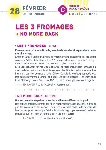 Le Bouillon - Programme trimestriel 2018-2019