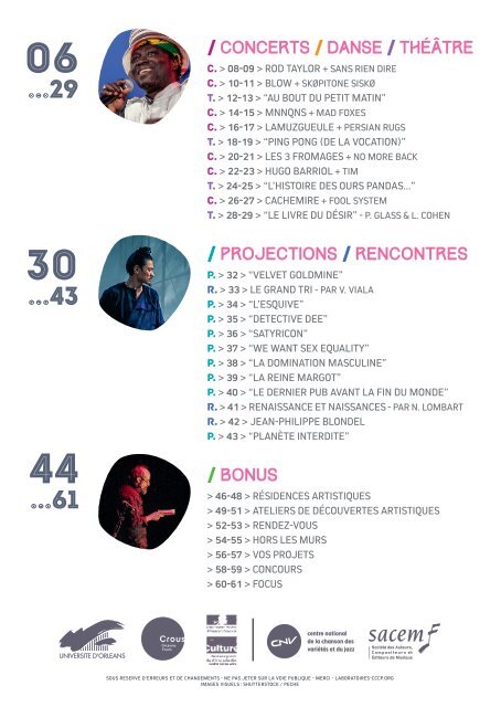 Le Bouillon - Programme trimestriel 2018-2019