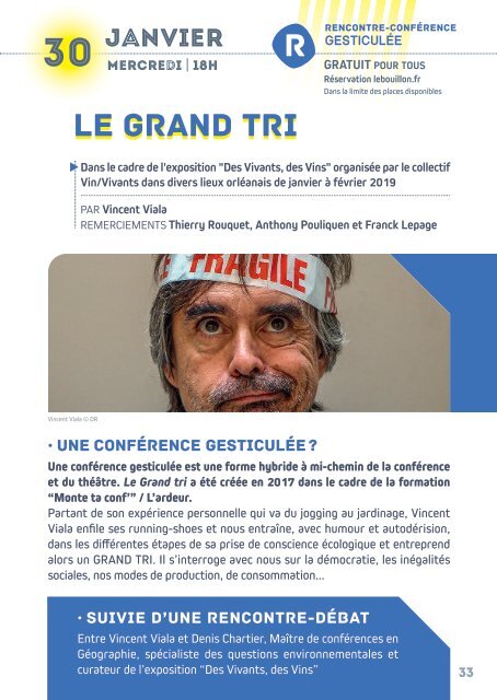 Le Bouillon - Programme trimestriel 2018-2019