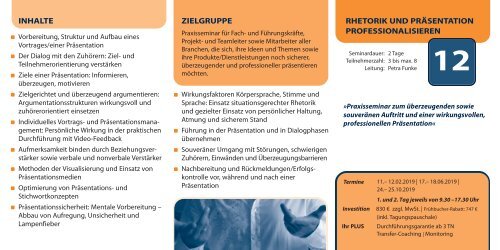 Offenes Seminarangebot 2019