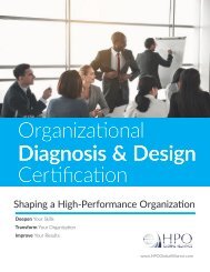 Organizational Diagnosis & Design Certification Brochure