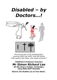 Disabled - by Doctors...!