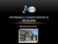 Affordable Cleaning Service in Melbourne