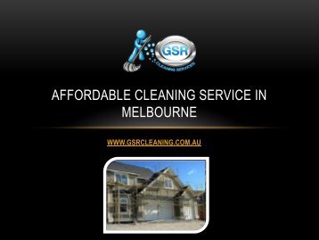 Affordable Cleaning Service in Melbourne