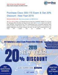 Purchase Cisco 300-115 Exam & Get 20% Discount