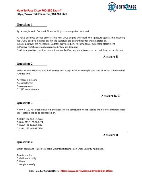 700-280 Practice Exam - 100% Success Guaranteed