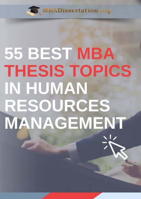 mba thesis topics on hrm