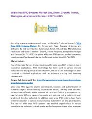 Wide Area RFID Systems Market Size, Share, Growth, Trends, Strategies, Analysis and Forecast 2017 to 2025