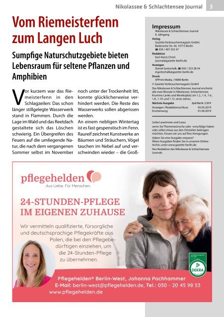 Nikolassee & Schlachtensee Journal Feb/Mrz 2019