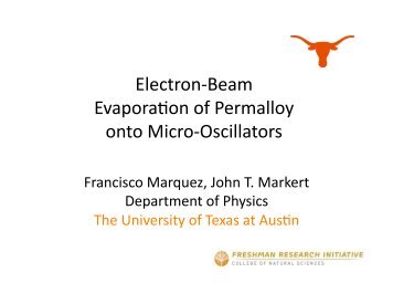 Electron Beam Evaporation of Permalloy onto Micro Oscillators