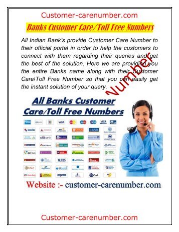 Banks Customer CareToll Free Numbers