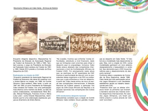   Livro Movimento Olímpico em Cabo Verde - 30 anos de história