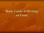 Basic Guide to Writing Essay