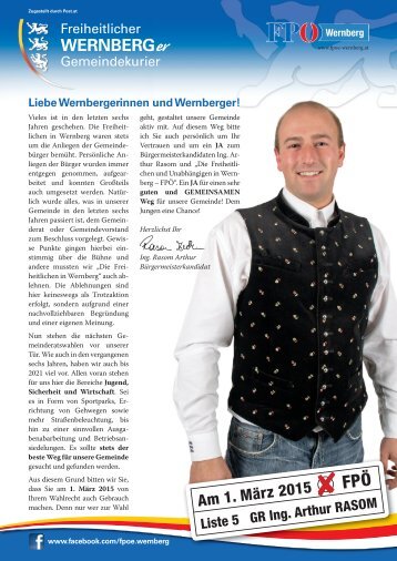 Unser Wernberg - Ausgabe Jänner 2015