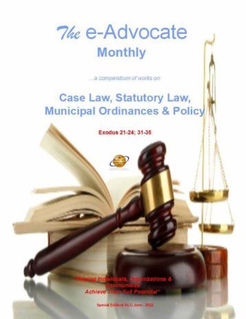 Case Law, Statutory Law, Municipal Ordinances & Policy