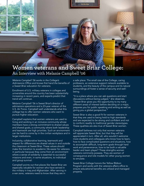 Veterans at Sweet Briar College