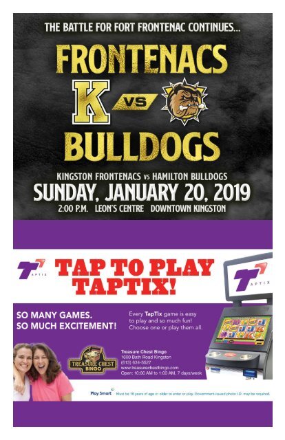 Kingston Frontenacs GameDay January 18, 2019