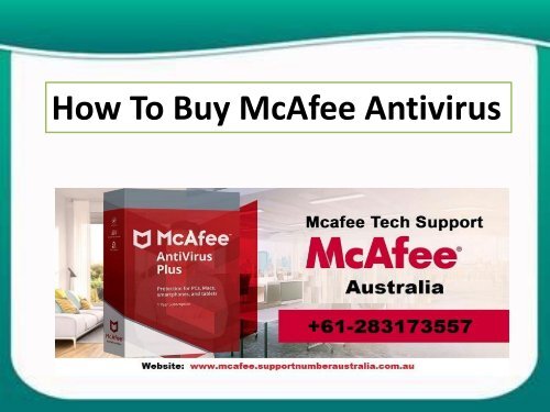 How To Buy Mcafee Antivirus