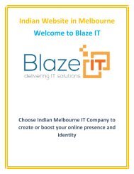 Indian Website in Melbourne | Blazeit